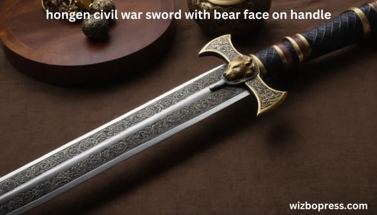 hongen civil war sword with bear face on handle