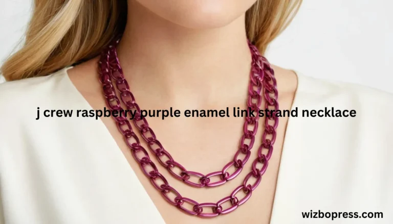 j crew raspberry purple enamel link strand necklace