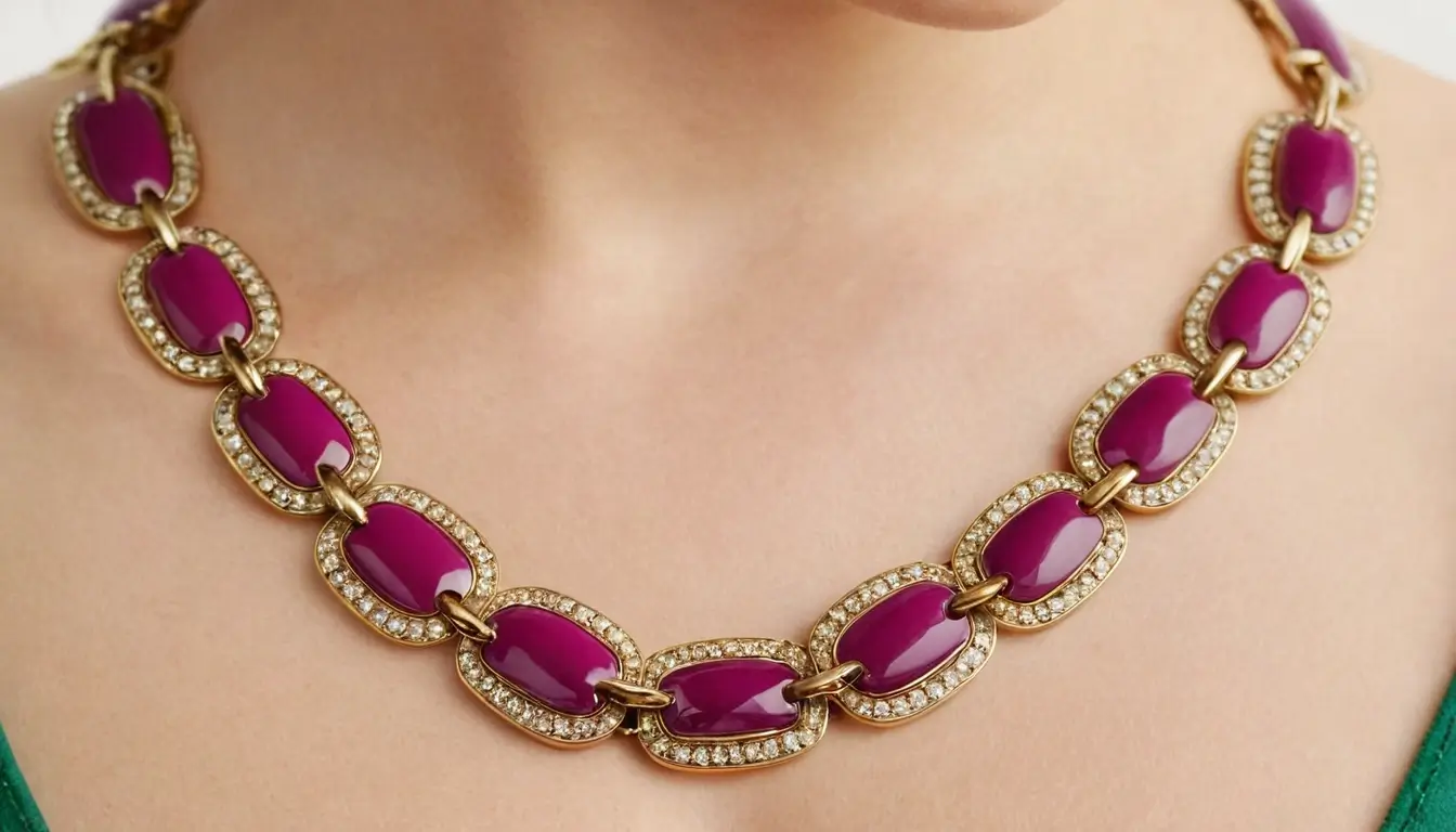 j crew pink translucent statement necklace